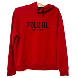 Polo Ralph Lauren | Red Hooded Sweatshirt Embroidered 1967 Classic- Mens Large
